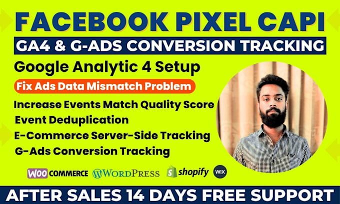 Gig Preview - Setup or fix fb pixel conversion, ga4, google ads  conversion