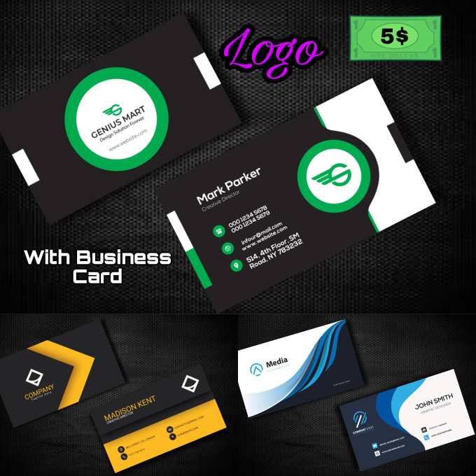 Gig Preview - Do creative logo with business card design in 5hrs