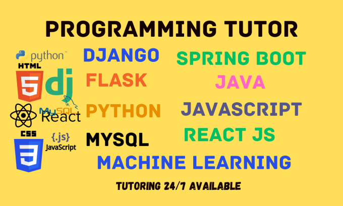 Gig Preview - Tutor you machine learning python django java spring boot sql react js