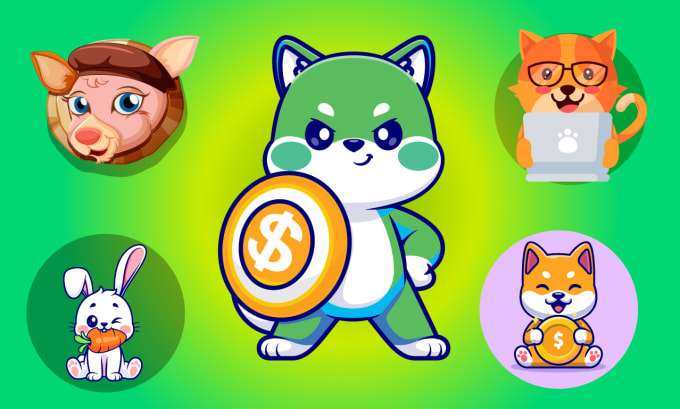 Gig Preview - Do cartoon character, mascot, meme, coin, crypto tech logo