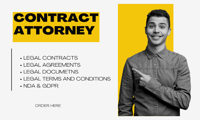 Gig Preview - Your lawyer to draft contracts, agreements and legal documents for you