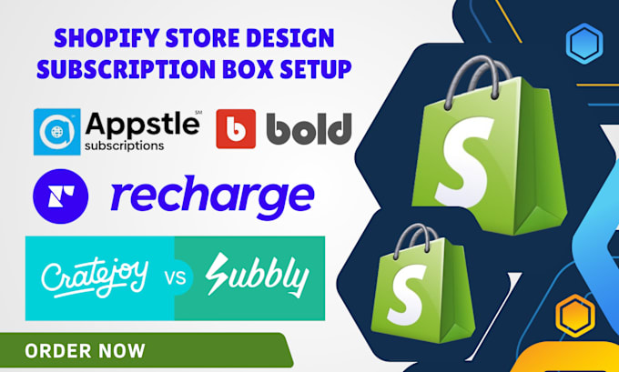 Gig Preview - Create shopify subscription cratejoy subbly website subscription box website