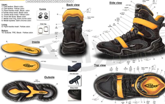 Bestseller - create shoe design, footwear, boots, heels, sneakers, tech pack, shoe tech pack