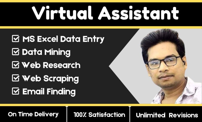 Gig Preview - Excel data entry, web data scraping, mining, web research, email list building