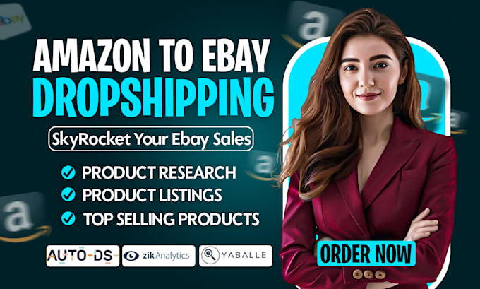 Gig Preview - Do amazon to ebay dropshipping top listings