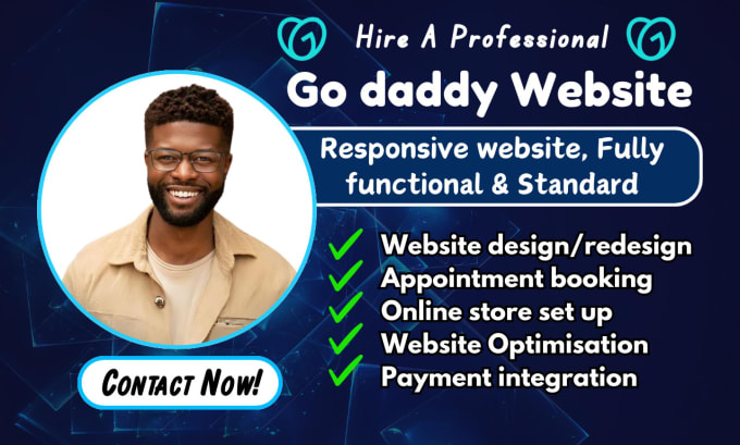 Gig Preview - Godaddy website design, godaddy website, godaddy development, godaddy SEO