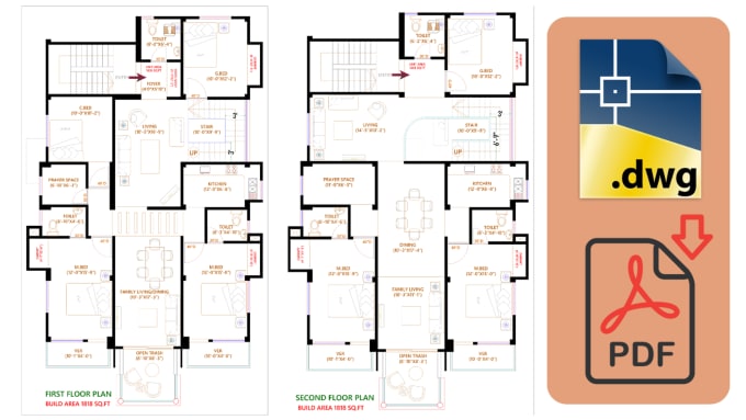 Gig Preview - Design 2d floor plan, architectural drawing, house plan