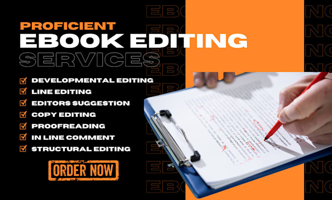 Gig Preview - Proofread, developmental edit line formatting fiction novel, memoir book editing