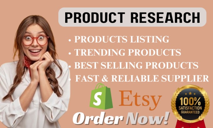 Gig Preview - Research dropshipping winning products , etsy listing and shopify product upload