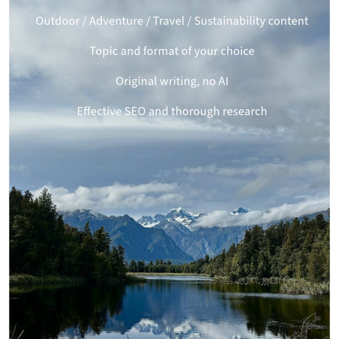 Bestseller - write outdoor adventure, travel, and sustainability content