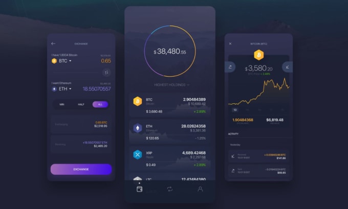 Gig Preview - Develop crypto wallet app, blockchain wallet, crypto exchange app, erc20