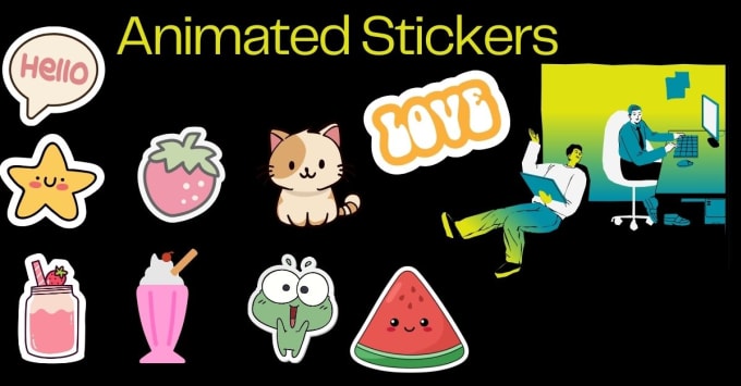 Gig Preview - Make animated stickers for whatsapp and other social media