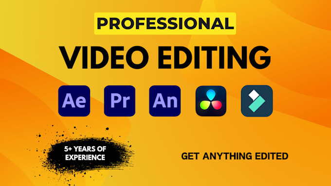 Gig Preview - Be your professional video editor