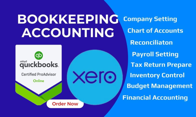 Gig Preview - Do accounting and bookkeeping, payroll, USA tax  in quickbooks and xero online