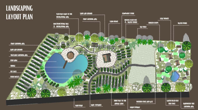 Gig Preview - Design landscaping layout plan for your farmland