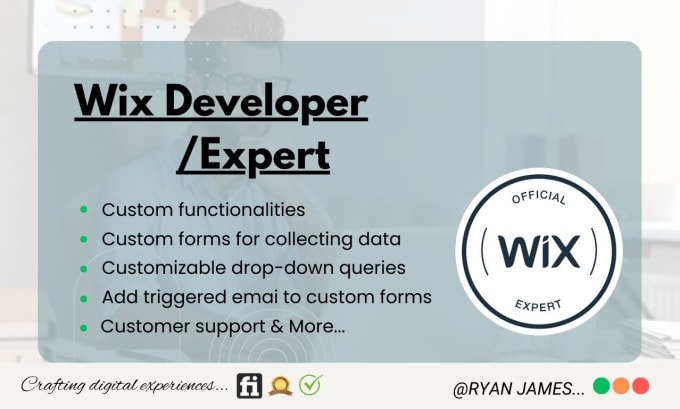 Gig Preview - Develop custom wix features wix developer code wix website developer