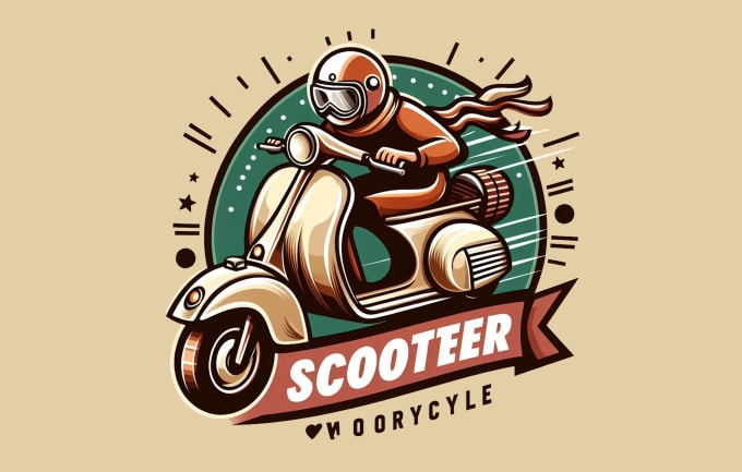 Bestseller - make eye catching scooter motorcycle mascot logo within 1 day