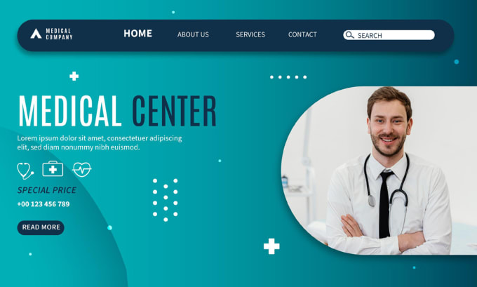 Gig Preview - Design medical and healthcare website