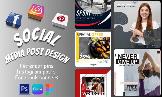 Bestseller - design facebook banners, instagram posts, and pinterest pins, for your business