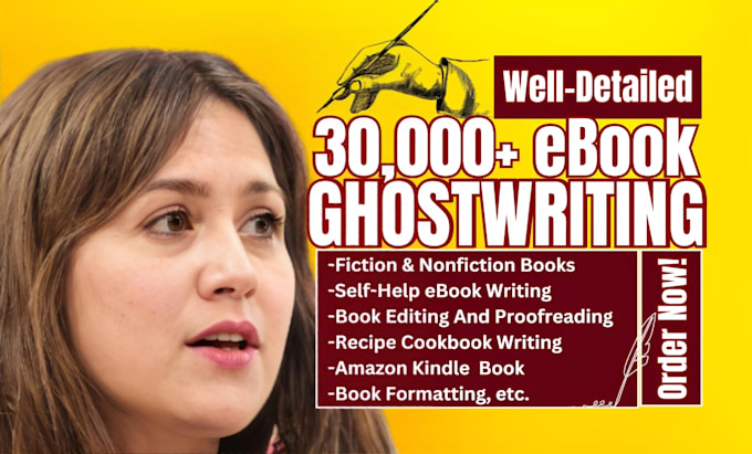 Gig Preview - Do 30k ebook writing, ebook ghostwriting, and be your kdp self help ebook writer