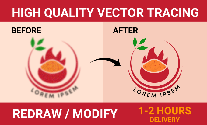 Gig Preview - Do vector tracing, redraw, recreate, redesign any logo or image within 2 hours