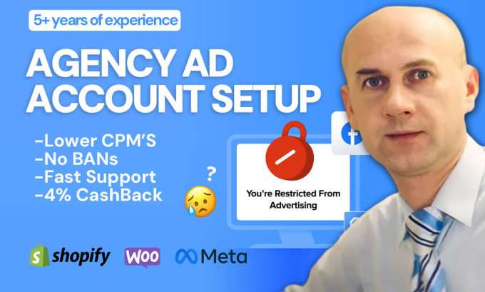 Gig Preview - Create and setup agency ad account on meta