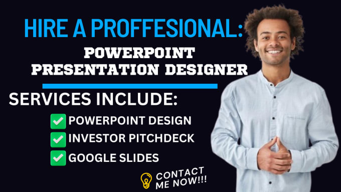 Gig Preview - Design or redesign pitch deck investor pitch deck powerpoint presentation