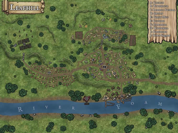 Gig Preview - Create a fantasy map for you