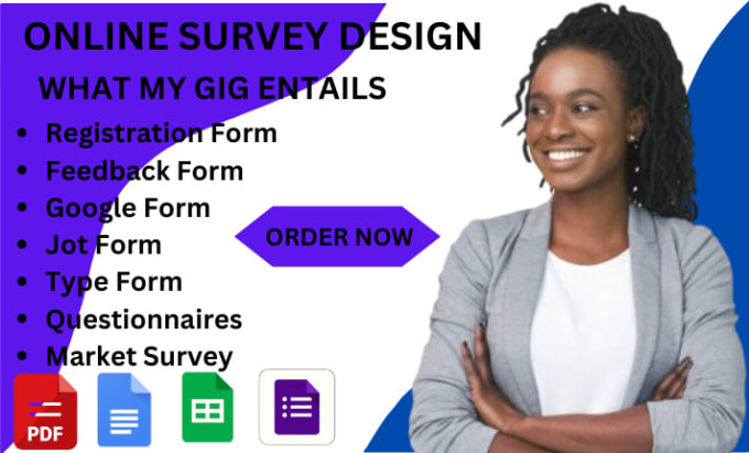 Gig Preview - Conduct online survey jotform questionnaire fillable PDF form formstack