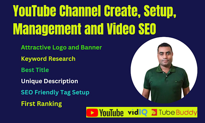 Gig Preview - Create setup and manage a youtube channel with SEO