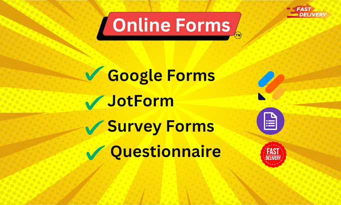 Gig Preview - Do any types of google forms, online survey, questionnaire