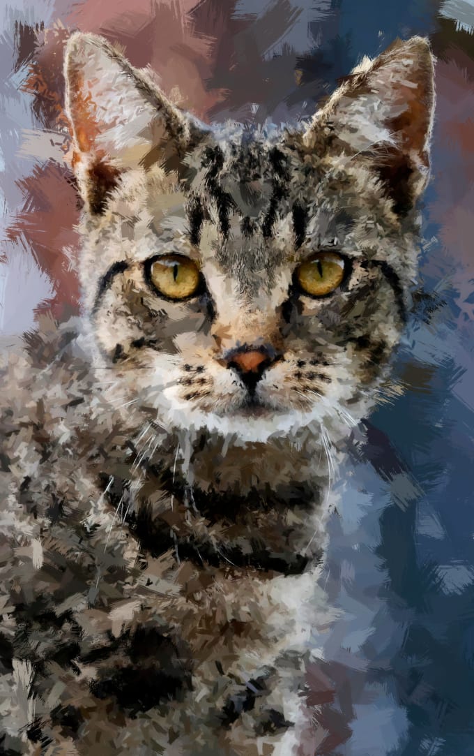 Gig Preview - Make a beautiful digital painting of your pet in an oil style