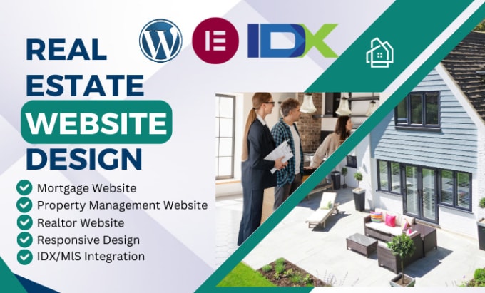 Gig Preview - Design realtor website, real estate website with idx mls on wordpress