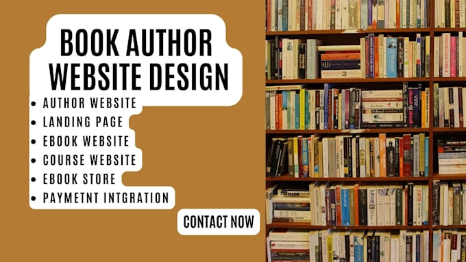 Gig Preview - Design modern book author website or ebook author website wix wordpress godaddy