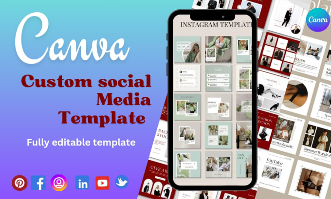 Gig Preview - Design canva template for your social media posts an attractive feed