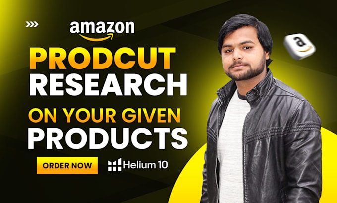 Gig Preview - Run helium10 and jungle scout on you given products for amazon product research