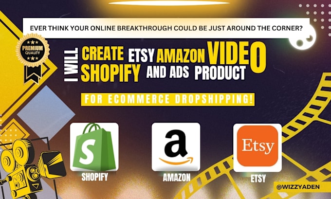 Gig Preview - Create shopify, etsy, amazon, product video and ads for ecommerce dropshipping