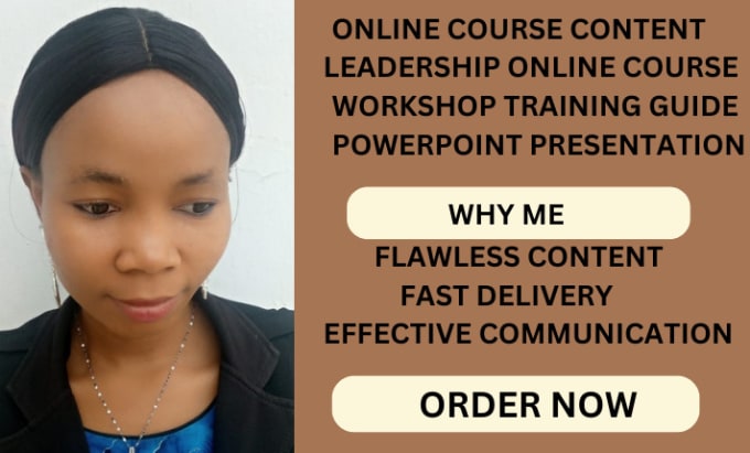 Gig Preview - Create leadership online course workbook training manual PPT