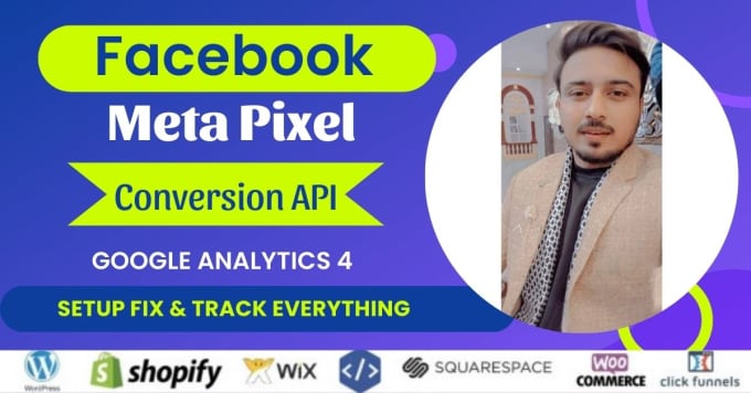 Gig Preview - Setup facebook pixel conversion API integration ga4 ecommerce tracking