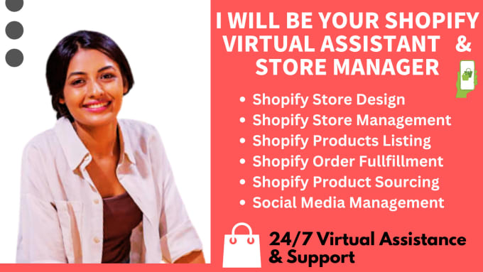 Gig Preview - Be shopify virtual assistant and store manager