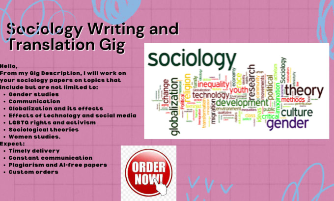 Bestseller - provide quality sociology writing and translation services