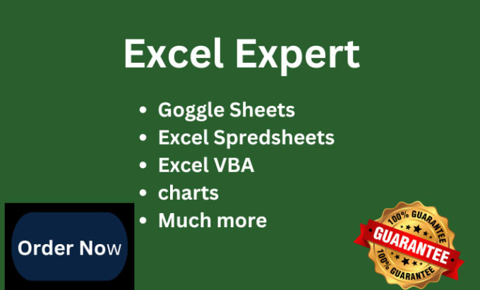 Gig Preview - Design, excel spreadsheet,excel vba,google sheets,dashboard,pivot tables,