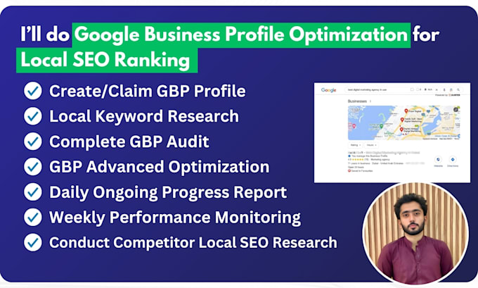 Gig Preview - Do google business profile optimization for local SEO ranking