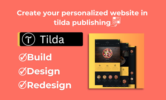 Gig Preview - Design, redesign and optimize your tilda website, blog or store with SEO service