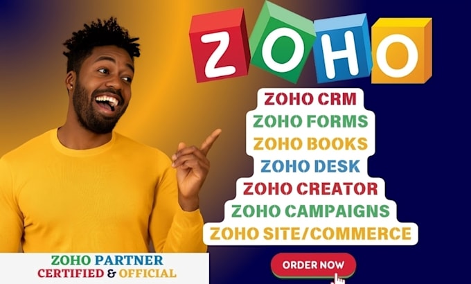 Gig Preview - Setup zoho crm, zoho forms, zoho campaigns, zoho desk, and zoho sites