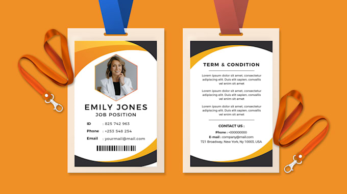 Gig Preview - Design elegant id card, id badge, and lanyard for business under 24 hours