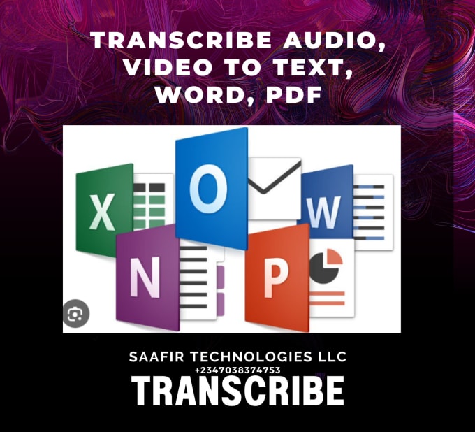 Gig Preview - Transcribe your video, audio to text in few minutes