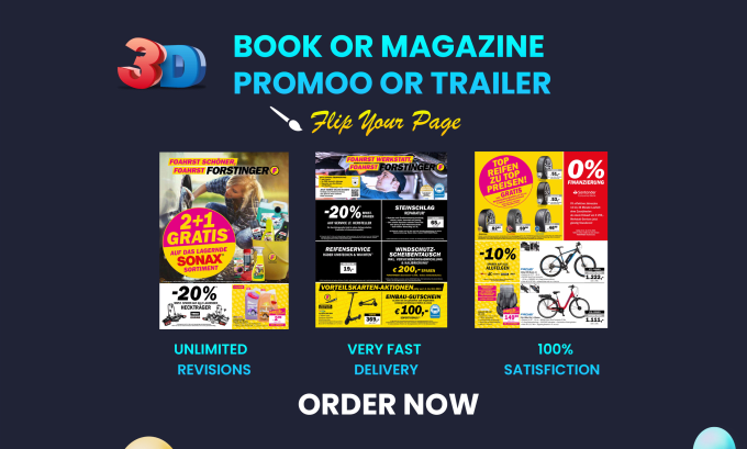 Gig Preview - Create your 3d magazine or book promo animated video