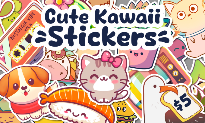 Gig Preview - Draw cute kawaii stickers