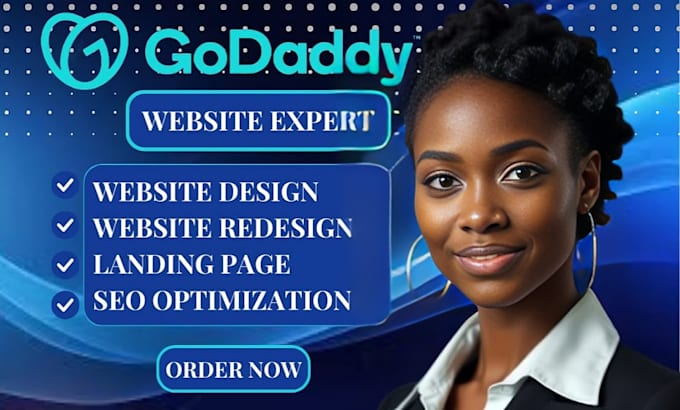 Gig Preview - Godaddy website redesign godaddy website design godaddy website redesign godaddy